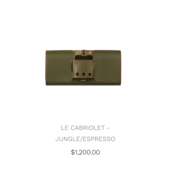 Perrin Paris Jungle Green Le Cabriolet Glove Clutch Bag Limited Edition … - Picture 14 of 16